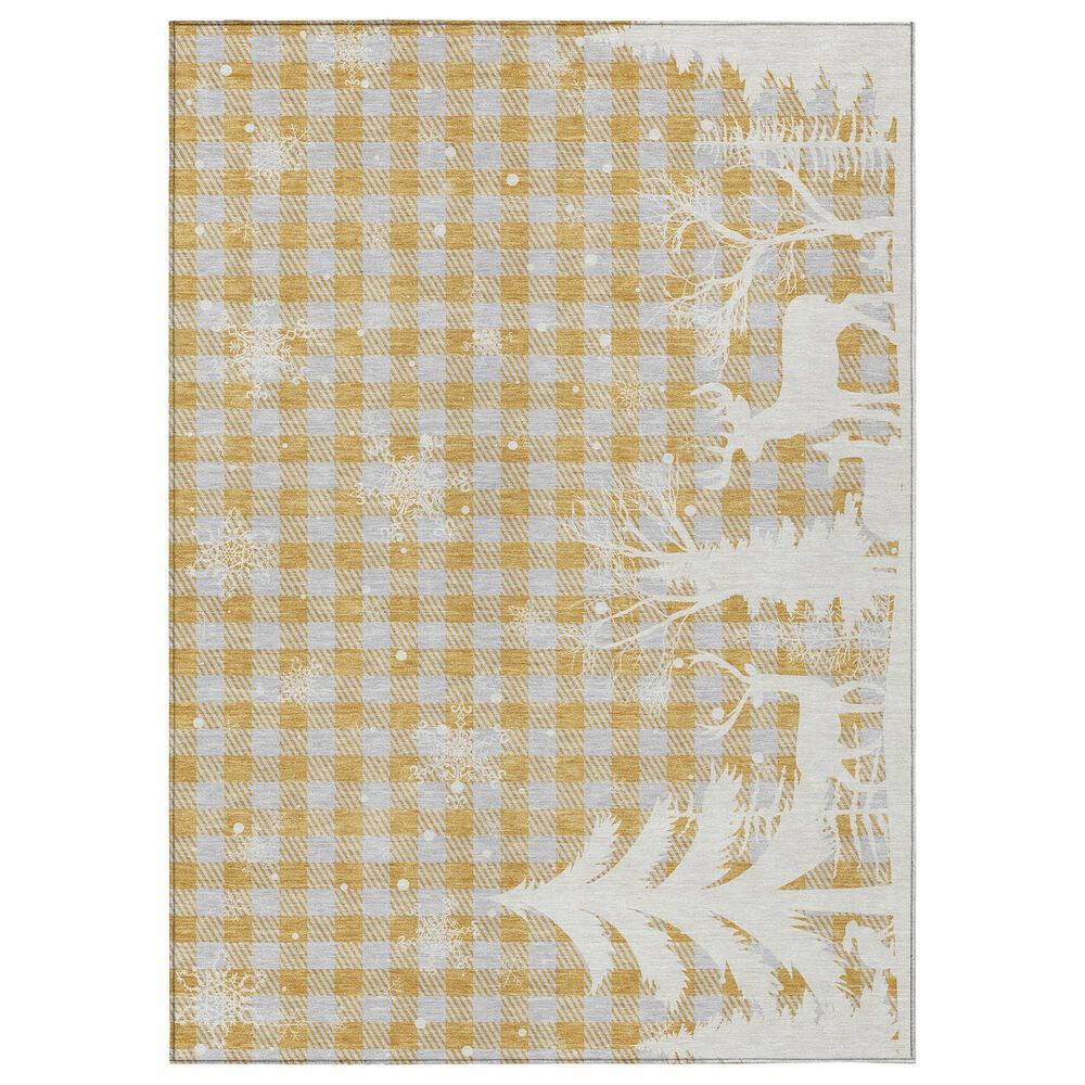 Dalyn Rug Company Wonderland WN32 3" x 5" Gold Indoor/Outdoor Area Rug, , large
