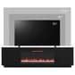 Legends Home Stardust 89" Fireplace Console with Fireplace Insert in Seal Skin Black, , large