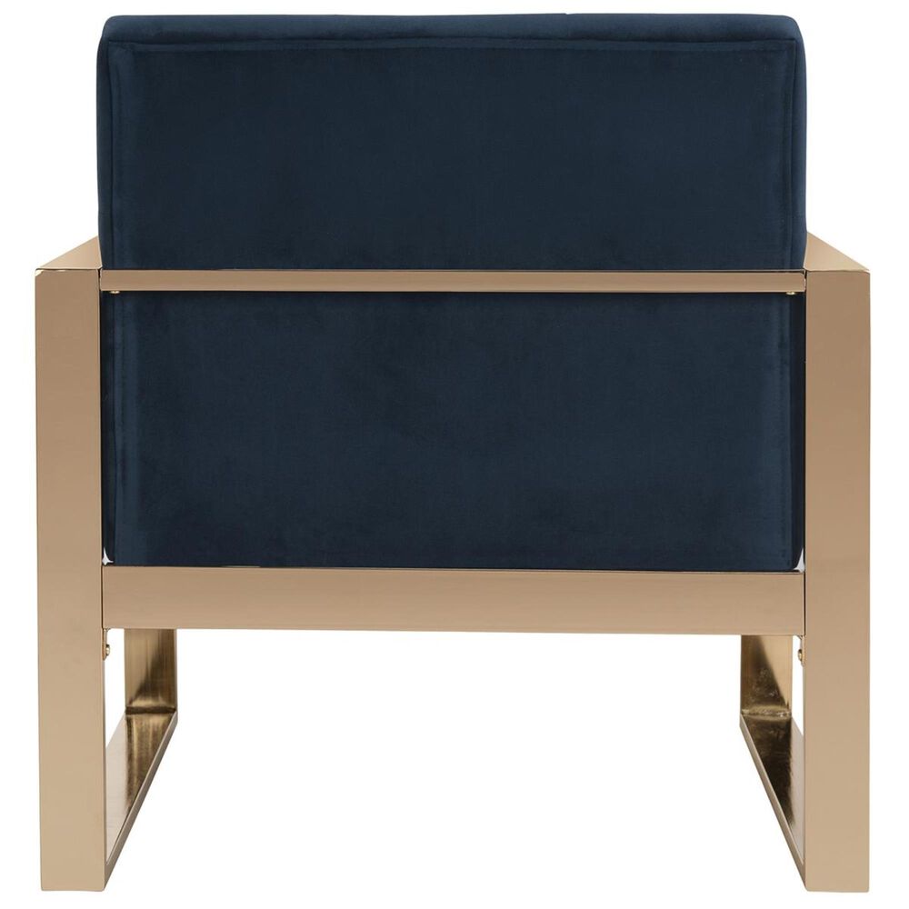 Safavieh Vasco Accent Chair in Navy Velvet, , large
