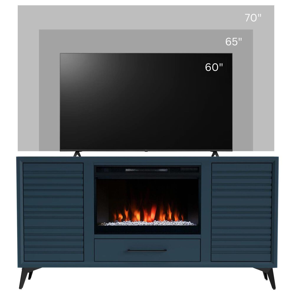 Legends Home Malibu 64" Fireplace Console in Denim Blue, , large