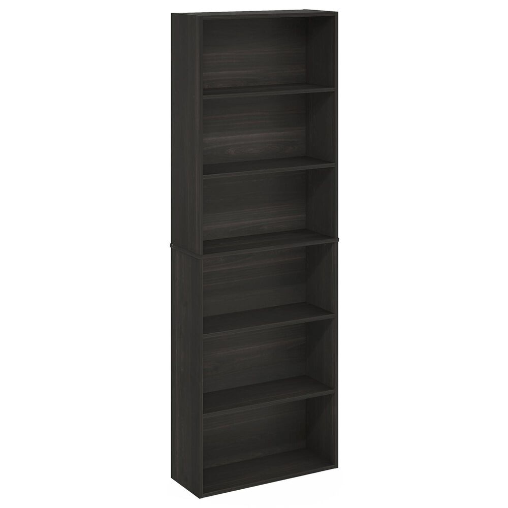 HOMLUX 6-Tier Free Standing Open Storage Bookcase in Espresso, , large
