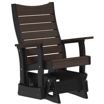 Amish Orchard 2" Patio Contour Glider Chair in Brazilian Walnut and Black, , large