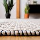 Safavieh Natura NAT852N 10" x 14" Ivory and Navy Area Rug, , large