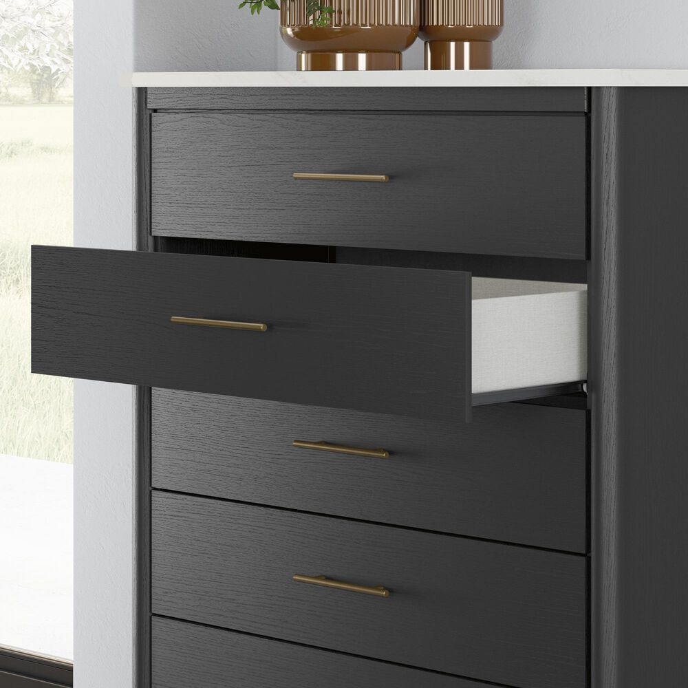 Ashley Cadmori 5-Piece Full Platform Bedroom Set in Black and White, , large