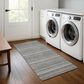 Dalyn Rug Company Soft Essentials Striped Gray 2"3" x 7"6" Indoor/Outdoor Runner, , large
