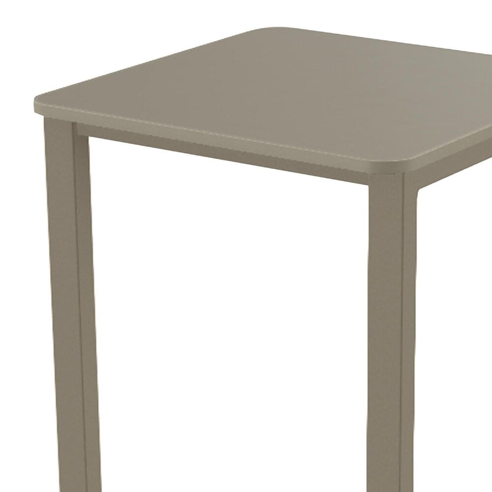 Telescope Casual Furniture Outdoor Square Side C Table with Marine Grade Polymer Top in Storm, , large