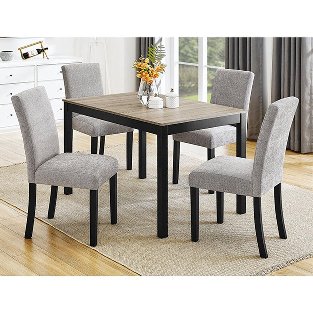 Crown Mark Forana Dining Table in Brown and Black - Table Only, , large