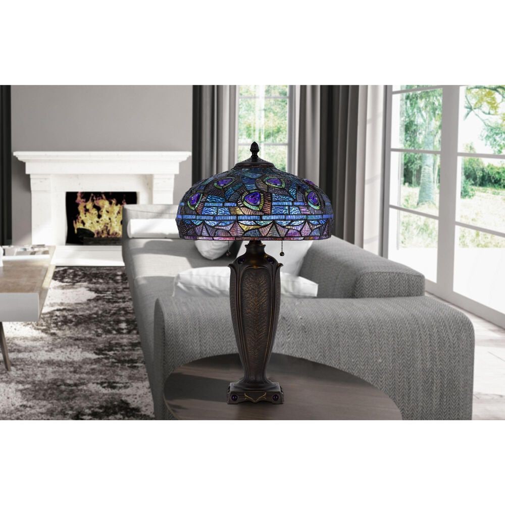 Cal Lighting Tiffany Table Lamp in Dark Bronze, , large