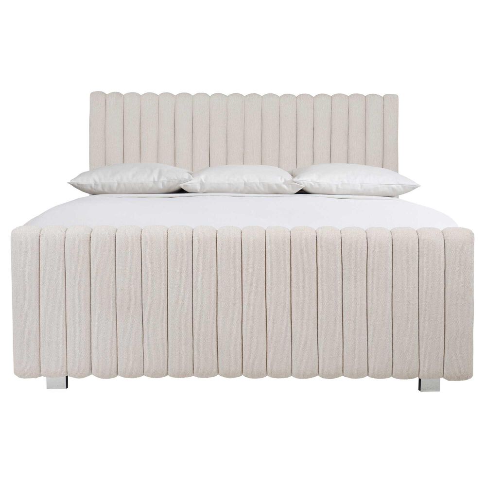 Bernhardt Silhouette King Upholstered Bed in Eggshell and Onyx, , large