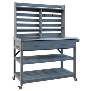 HOMLUX 65" Outdoor Potting Bench Table in Grey, , large