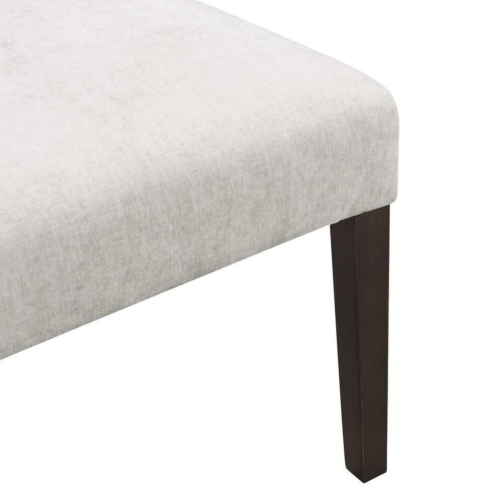 Hearth and Haven Upholstered Side Chair with Gray Cushion in Dark Brown &#40;Set of 2&#41;, , large