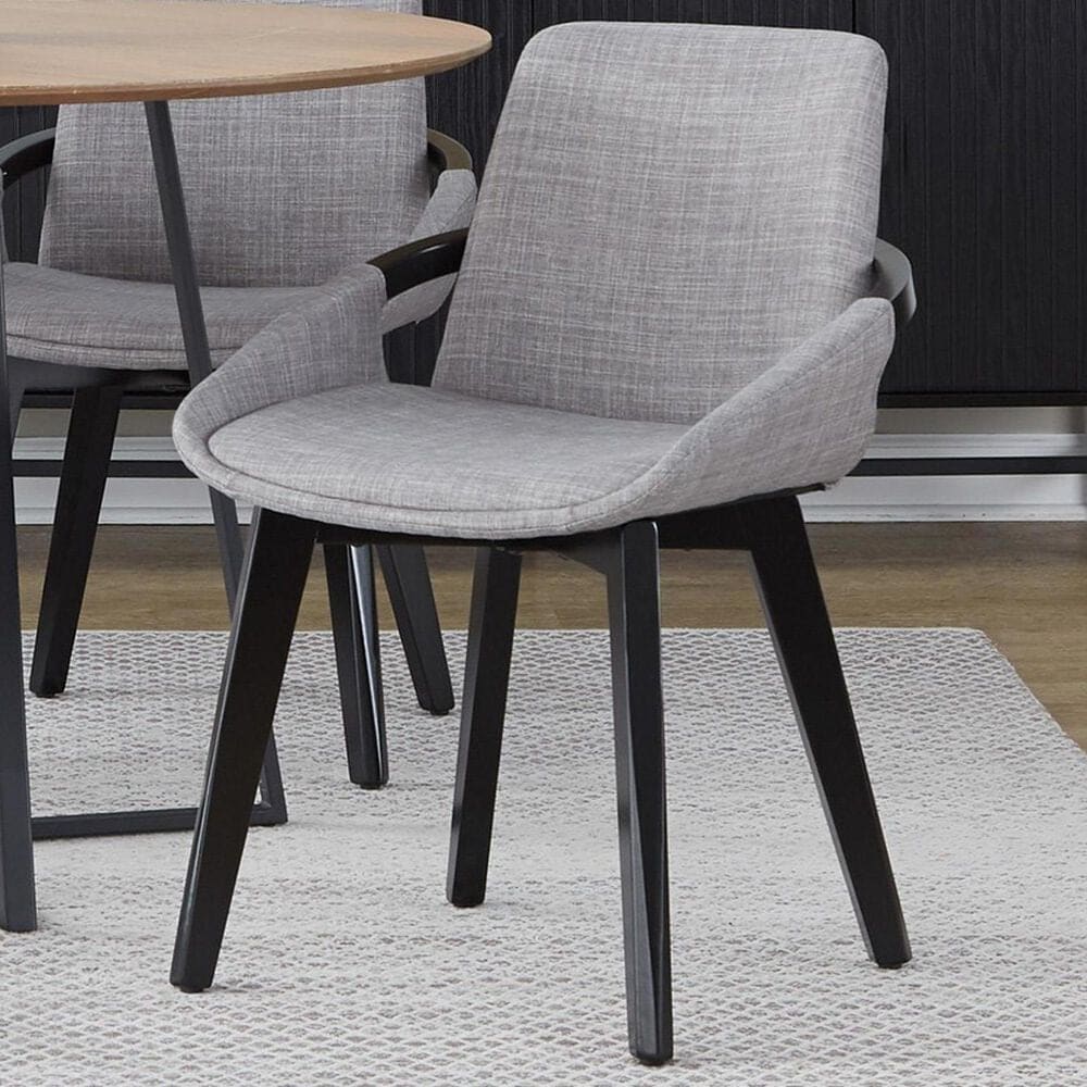 LumiSource Cosmo Accent Chair with Fabric Cushion in Grey, , large