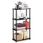 HOMLUX Turn-N-Tube 4-Tier Multipurpose Shelf Display Rack in Americano and Black, , large