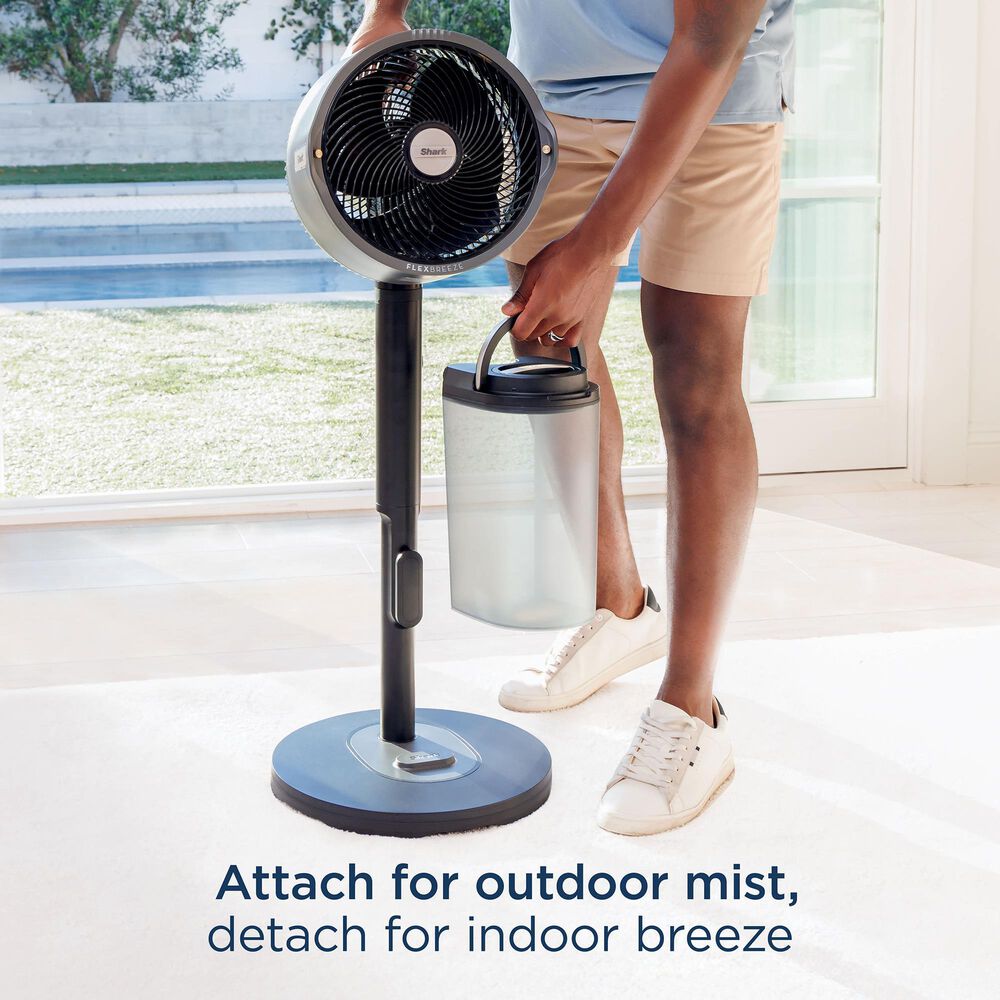 Shark FlexBreeze Pro Mist Indoor/Outdoor Fan in Charcoal Grey, , large