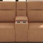 Flexsteel Latitudes Power Reclining Loveseat with Console and Power Headrest in Honey, , large
