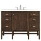 James Martin Vanities Addison 48" Single Bathroom Vanity in Mid Century Acacia with 3 cm White Zeus Quartz Top and Rectangular Sink, , large
