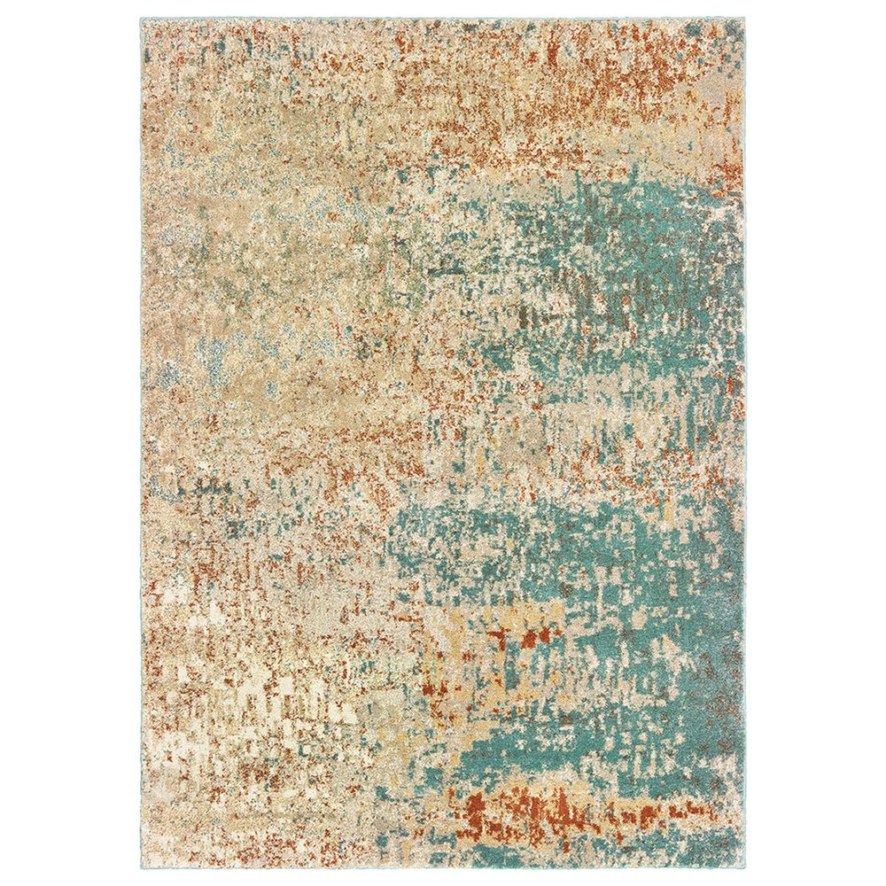 Oriental Weavers Carson 9654B 9"10" x 12"10" Blue Area Rug, , large