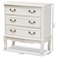 Baxton Studio Gabrielle 3-Drawer Storage Cabinet in White, , large