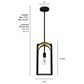 Hunter Dukestown 1-Light Mini Pendant in Natural Iron and Gold Leaf, , large