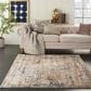 Nourison Quarry QUA01 6" x 9" Beige and Grey Area Rug, , large