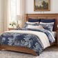 HiEnd Accents Provence 3-Piece Full/Queen Washed Linen Blend Comforter Set in Navy, , large