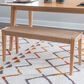 Linon Home Decor Cadence Bench with Woven Rope Seat in Natural, , large