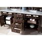 James Martin Vanities Brittany 72" Double Bathroom Vanity in Burnished Mahogany with 3 cm Carrara White Marble Top and Rectangle Sinks, , large