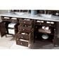 James Martin Vanities Brittany 72" Double Bathroom Vanity in Burnished Mahogany with 3 cm Carrara White Marble Top and Rectangle Sinks, , large
