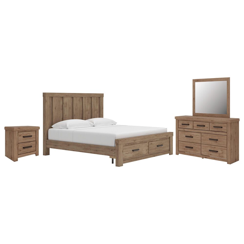 Ashley 4-PIECE KING PANEL STORAGE BEDROOM SET, , large