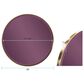 Howard Elliott Broidy Round Mirror in Aubergine Purple and Gold, , large