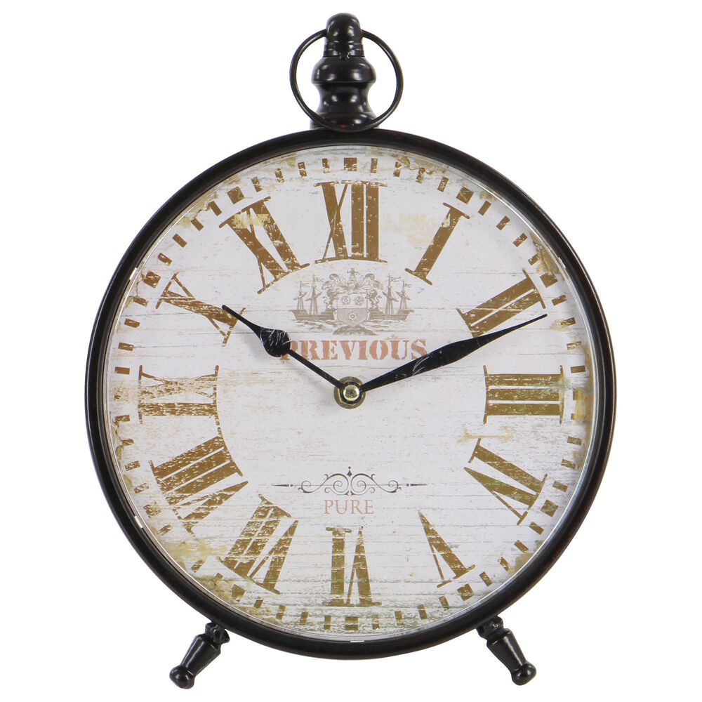 Maple and Jade Vintage Table Clock in Black &#40;Set of 4&#41;, , large