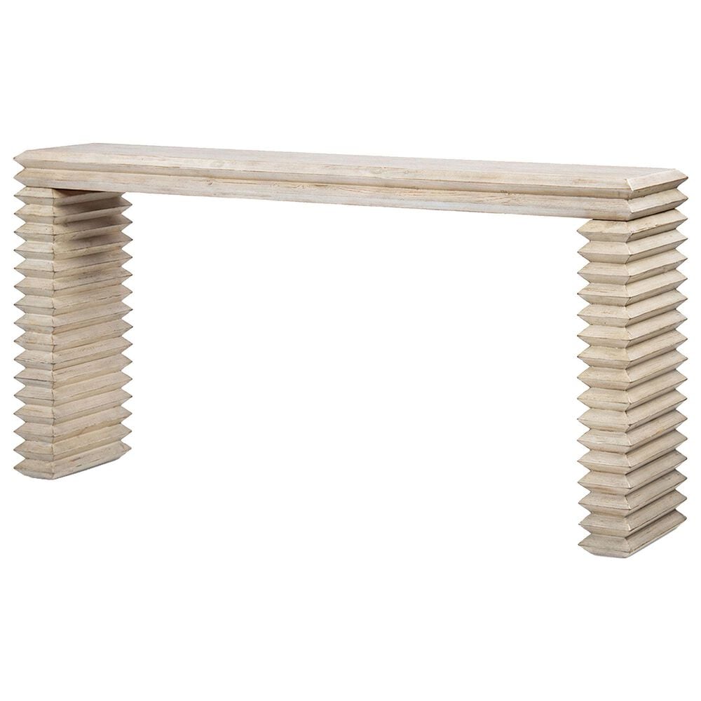 Jennifer Taylor Home Veda Console Table in Whitewashed Natural, , large