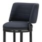Armen Living Torres Bar Height Stool with Night Life Blue Upholstery in Antique Pewter, , large