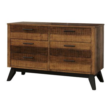 Eastern Shore Urban Rustic 6 Drawer Dresser in Brushed Wheat, , large