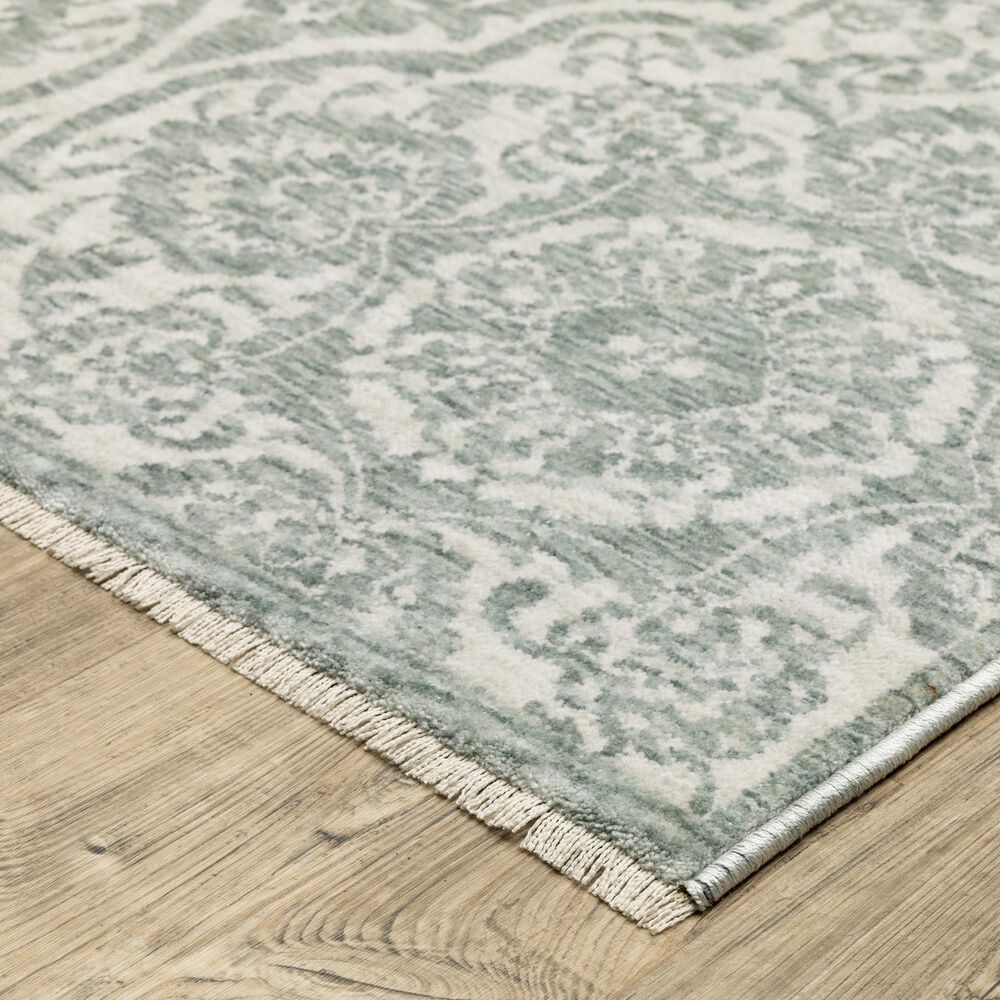 Oriental Weavers Echo Green and Ivory 2&#39;3&quot; x 7&#39;6&quot; Runner, , large