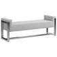 Bernhardt Stratum Upholstered Bench in Polished Nickel, , large