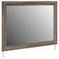 Ashley Elbrim Bedroom Mirror in Brown, , large