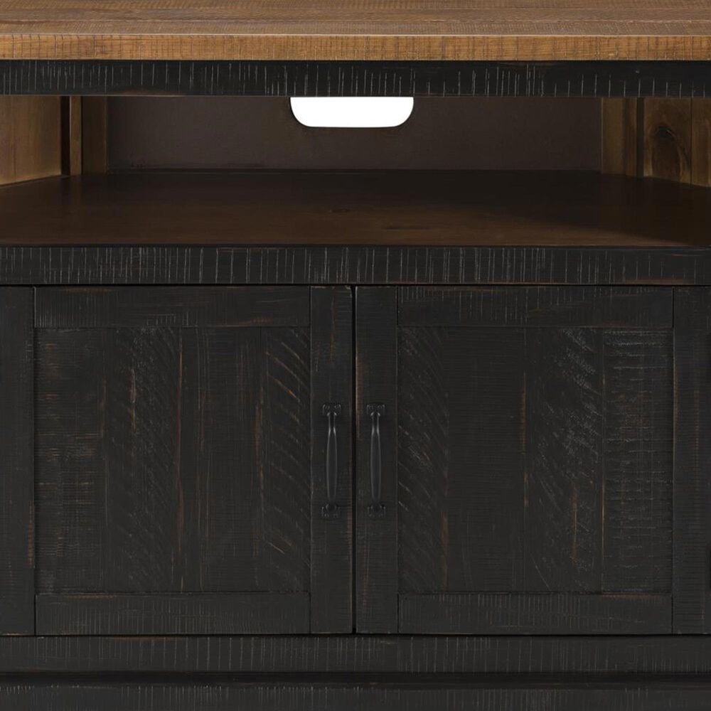 Forma &amp; Co Rustic Corner 30" Corner TV Stand in Antique Black and Honey, , large