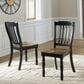 Ashley Clorazi Side Chair in Black and Brown, , large