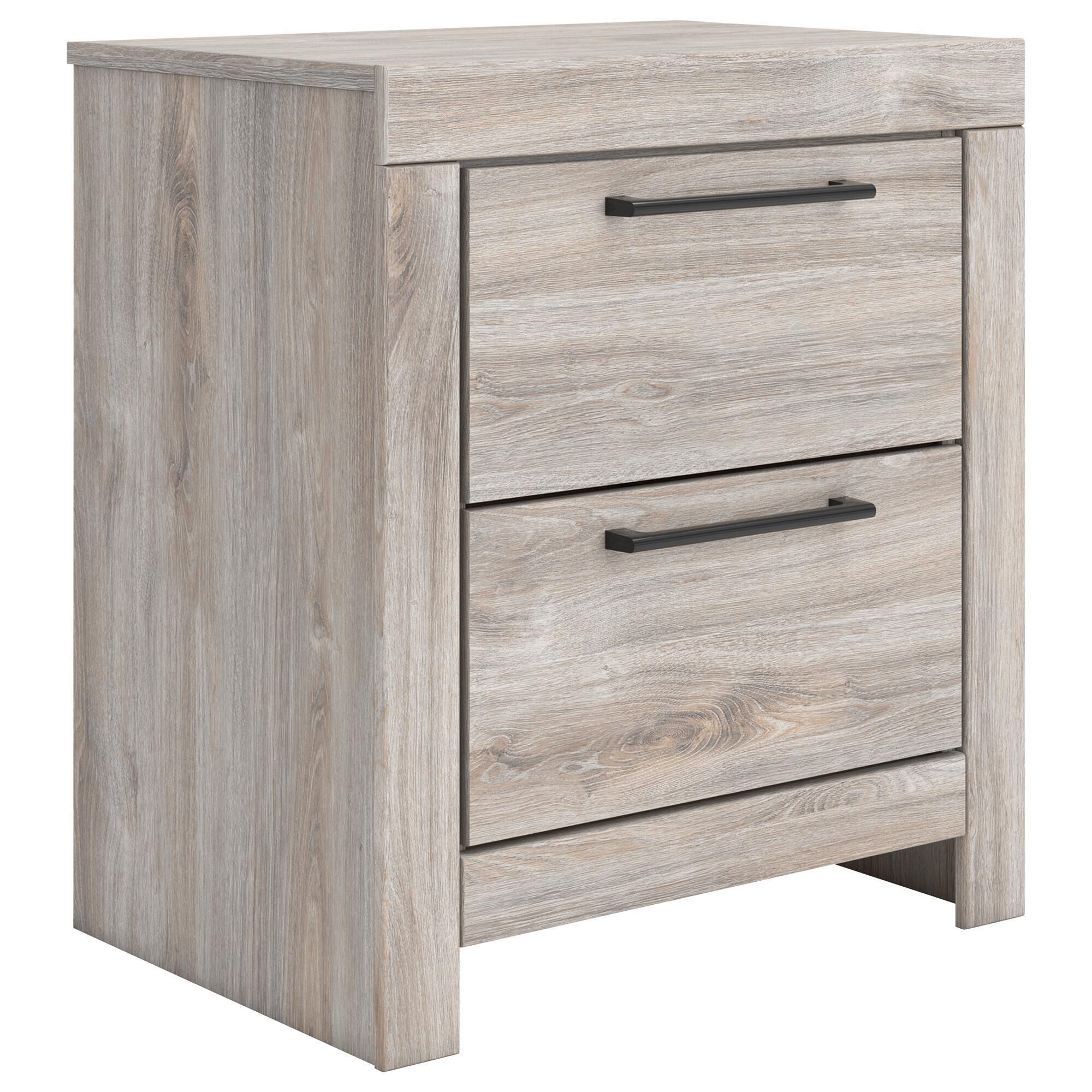 Ashley Broachmyn 2 Drawer Nightstand in Light Gray