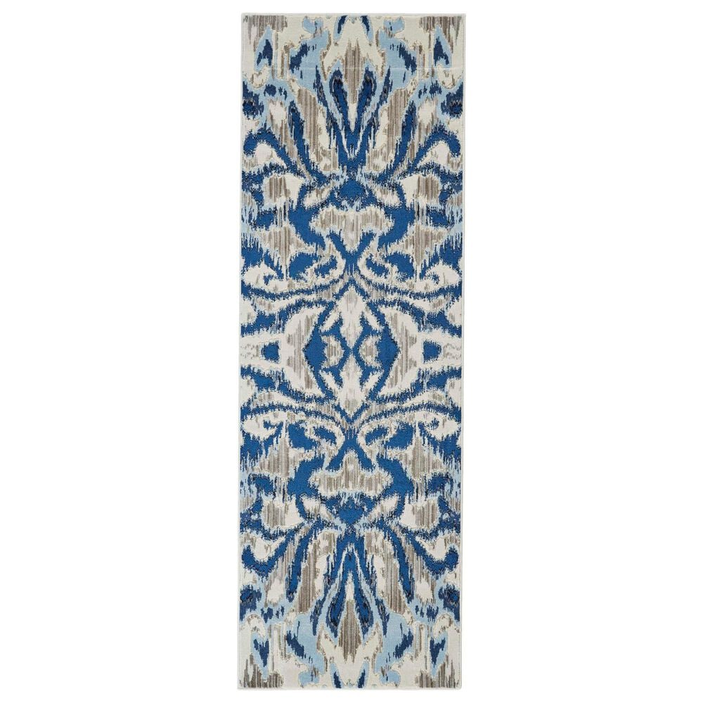 Feizy Rugs Milton 3467F 2'7" x 8' Blue Haze Runner, , large