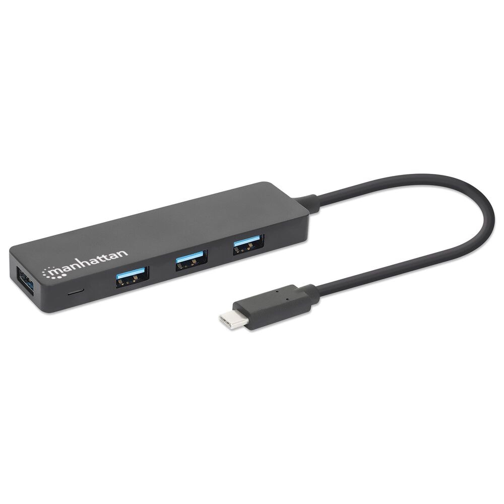 Manhattan 4-Port USB 3.0 Type-C Hub in Black, , large