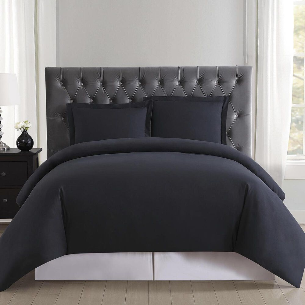 Pem America Truly Soft Everyday 3-Piece King Duvet Set in Black, , large
