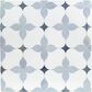 Soho Studio MJ Blue Blazingstar White Thassos, Blue Celeste and Azul Macauba 11" x 11" Marble Mosaic Sheet, , large