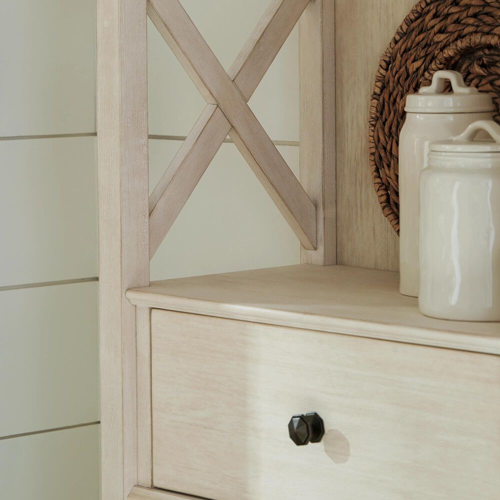 Ashley Bolanburg 3-Shelf Display Cabinet in Antique White, , large