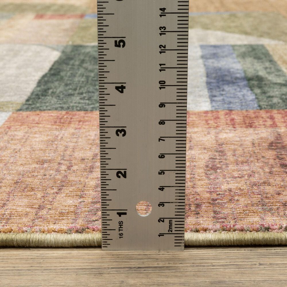 Oriental Weavers Tisdell Green and Blue 2'3" x 7'6" Runner, , large