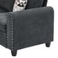 HOMLUX 94.49" L-Shaped Modular Sectional Sofa with Storage Ottoman and Cup Holders in Dark Gray, , large