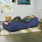 Jaxx Arlo Chaise Lounge Bean Bag Chair in Navy Blue, , large