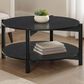 Furniture of America Elovier Coffee Table with Open Shelf in Black, , large