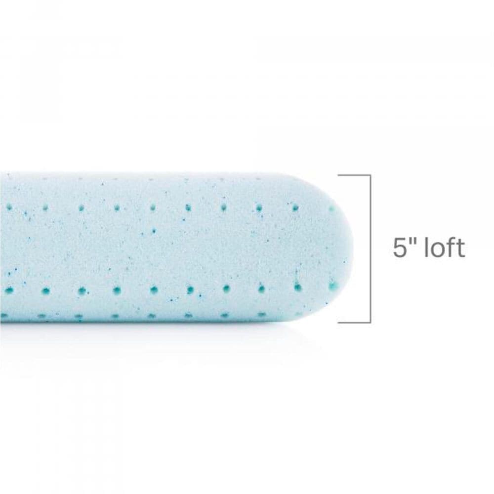 Malouf Weekender Gel Memory Foam with Reversible Cooling Cover King Pillow, , large